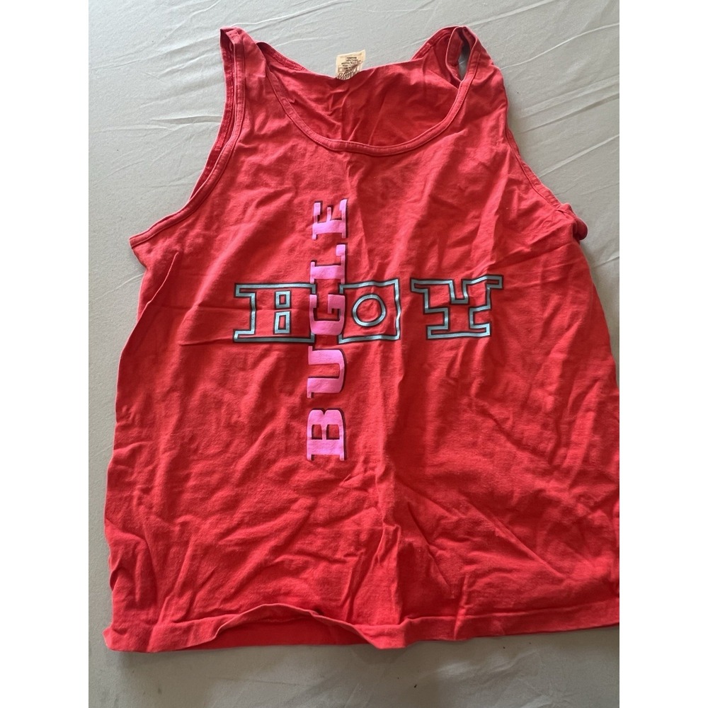 Vintage Bugle Boy‎ Kids Tank Top Made in USA Surf Retro Size Large Red